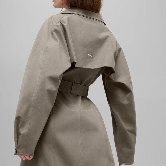 Alo Yoga Journey Trench Coat Light Cocoa - Picture 5 of 6